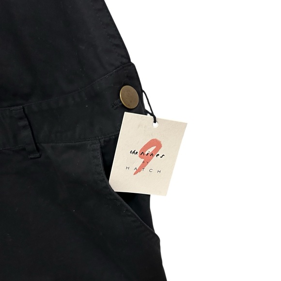 The Nines by Hatch Black Maternity Overalls Cotton Twill Women’s Sz 6 New w/tags - Picture 9 of 10